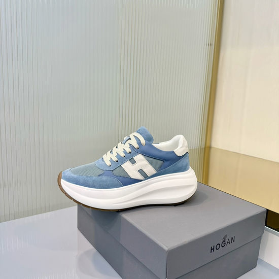 Hogan Leather Thick Sole Comfortable Casual Sneakers