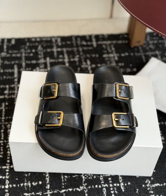 The Row Minimalist Textured Flat Slippers Soft Premium Upper