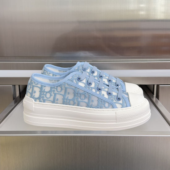 Christian Dior Embroidered Pattern Platform Canvas Casual Walking Sneakers