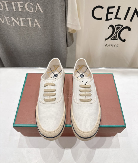 Loro Piana Soft Canvas Casual Sneakers Comfortable Lightweight Versatile Daily Wear