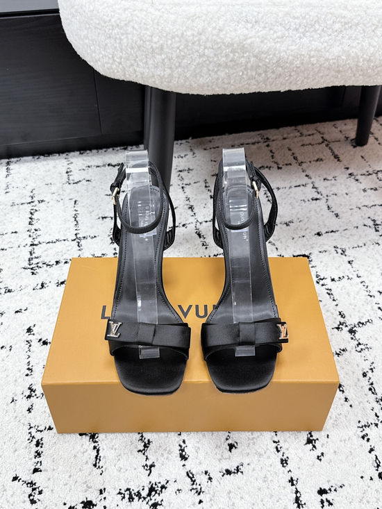 Louis Vuitton Square Toe Stiletto High Heel Slide Sandals