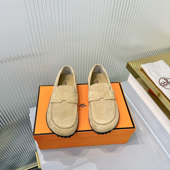 Hermes Custom Made Handcrafted Leather Loafers