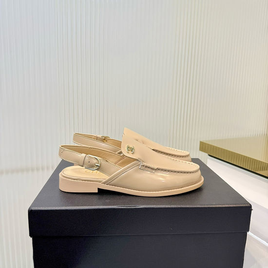 Chanel Patent Leather Loafers with Signature Hardware Buckle