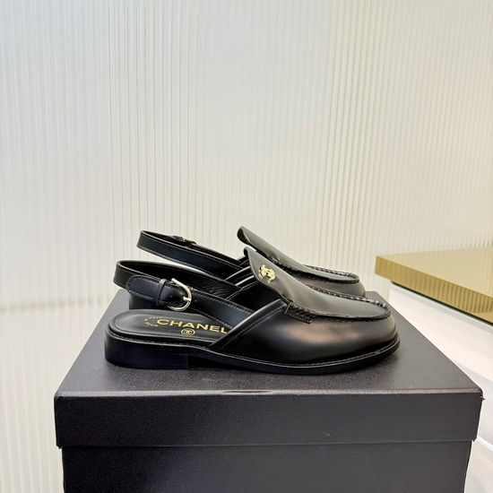 Chanel Patent Leather Loafers with Signature Hardware Buckle