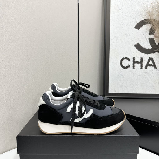 Chanel Mixed Color Embroidered Upper Casual Sports Sneakers