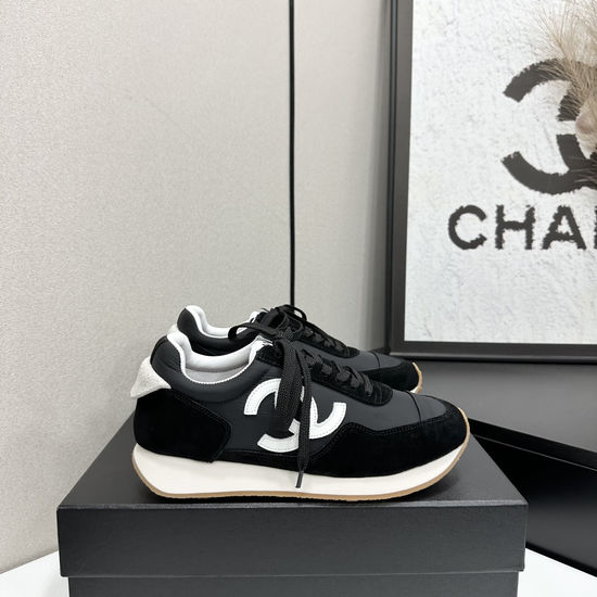Chanel Mixed Color Embroidered Upper Casual Sports Sneakers