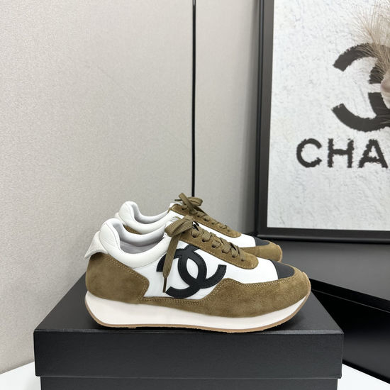 Chanel Mixed Color Embroidered Upper Casual Sports Sneakers