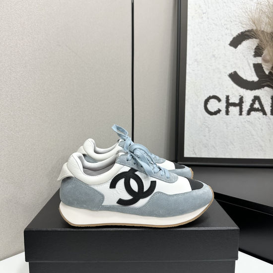 Chanel Mixed Color Embroidered Upper Casual Sports Sneakers