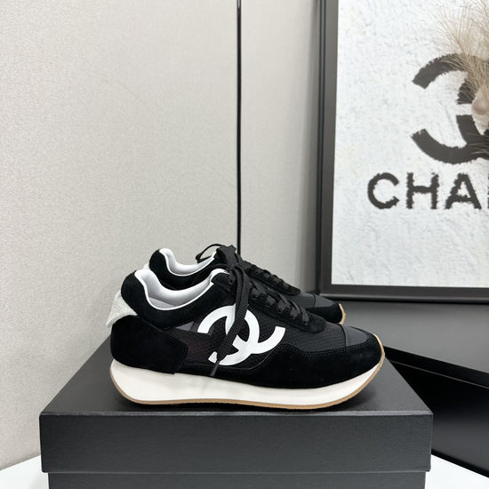 Chanel Mixed Color Embroidered Upper Casual Sports Sneakers