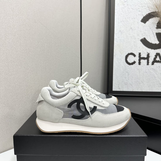 Chanel Mixed Color Embroidered Upper Casual Sports Sneakers