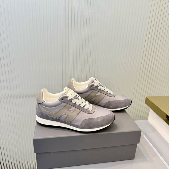 Hogan Comfortable Suede Leather Casual Sneakers with Elevated Sole