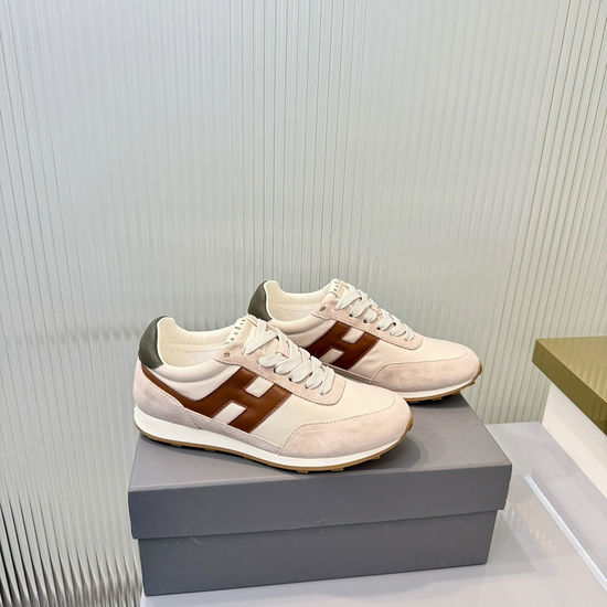 Hogan Comfortable Suede Leather Casual Sneakers with Elevated Sole