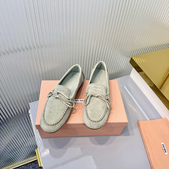Miu Miu Vintage Bow Decor Mule Slides Casual Comfortable Footwear