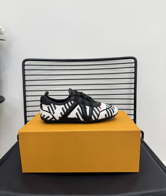 Louis Vuitton LV Suede Leather Ballet Flat Casual Sports Shoes