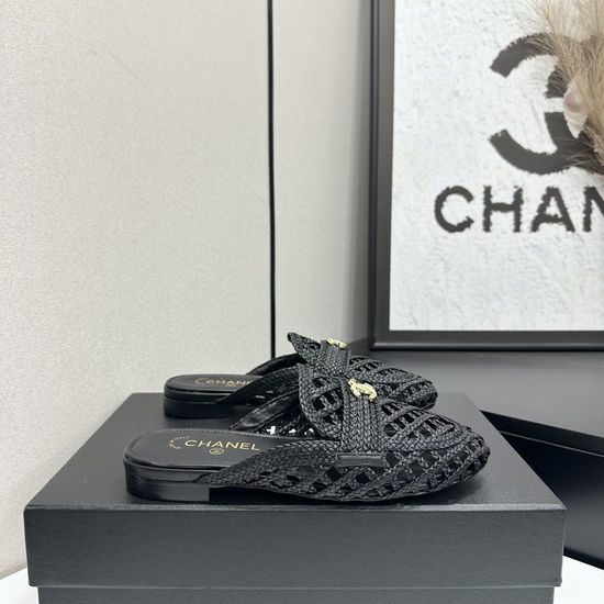 Chanel Woven Upper Sandals with Premium Leather Lining