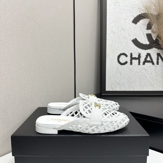Chanel Woven Upper Sandals with Premium Leather Lining