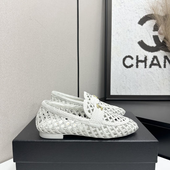 Chanel Woven Upper Sandals with Premium Leather Lining