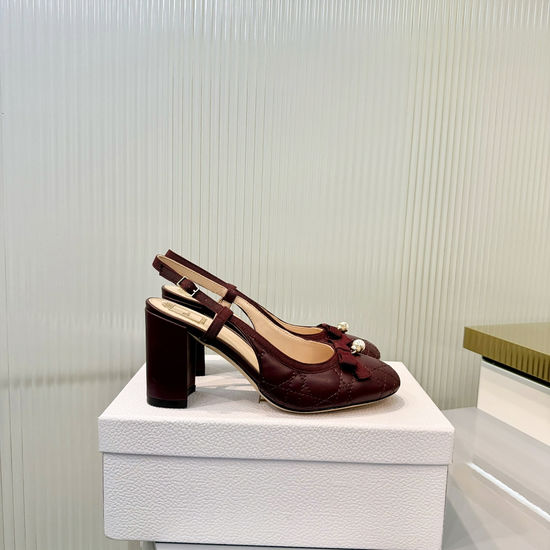 Christian Dior Premium Ribbon Embellished Loafers with Embroidery