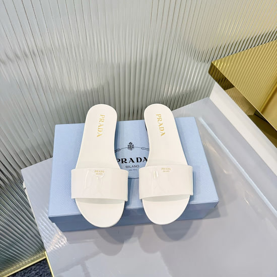 Prada Square Toe Casual Slide Sandals Comfortable and Stylish