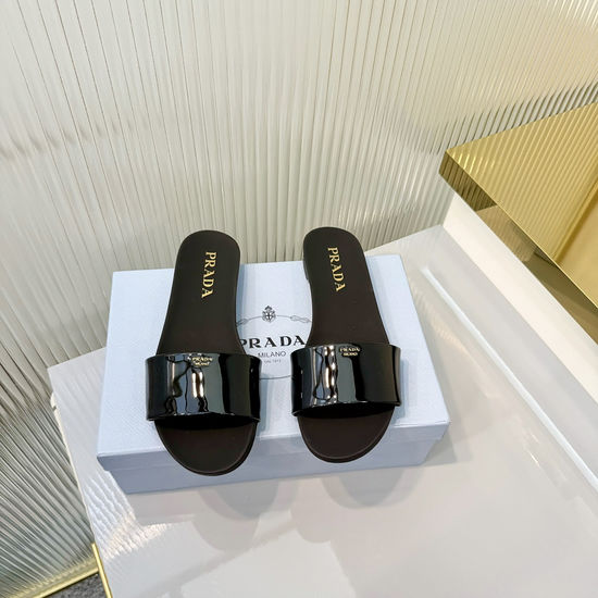 Prada Square Toe Casual Slide Sandals Comfortable and Stylish