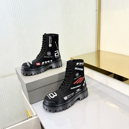 Balenciaga Classic Black Thick Sole Versatile Casual Boots