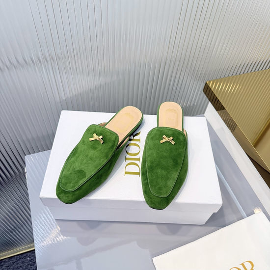 Christian Dior CD Casual Flat Slides Soft Comfortable Versatile Daily Footwear