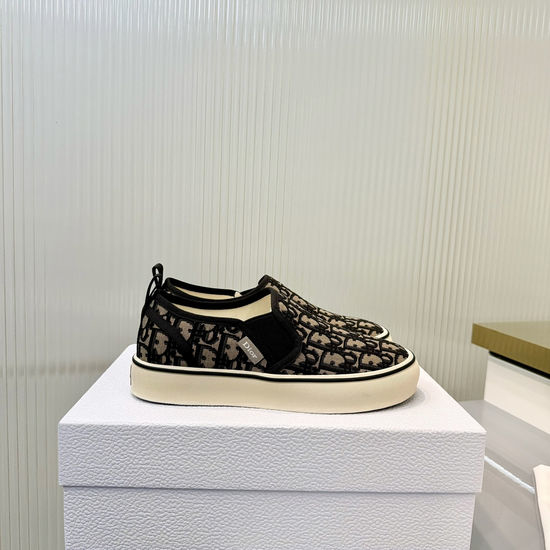 Christian Dior CD Vintage Printed Lace Canvas Casual Comfortable Sneakers