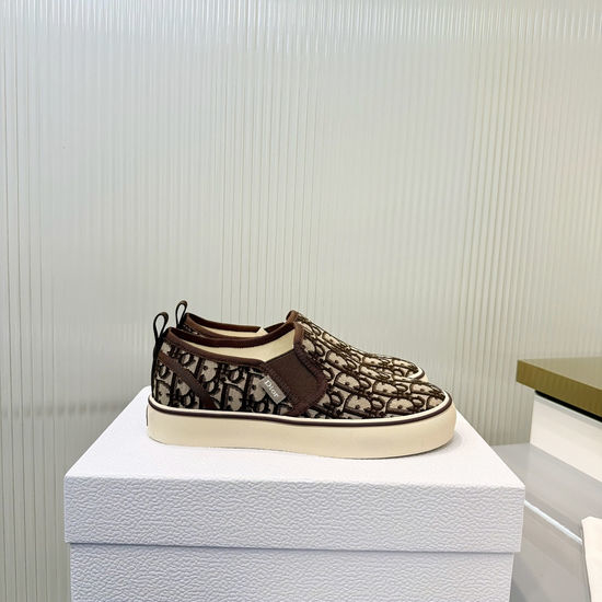 Christian Dior CD Vintage Printed Lace Canvas Casual Comfortable Sneakers