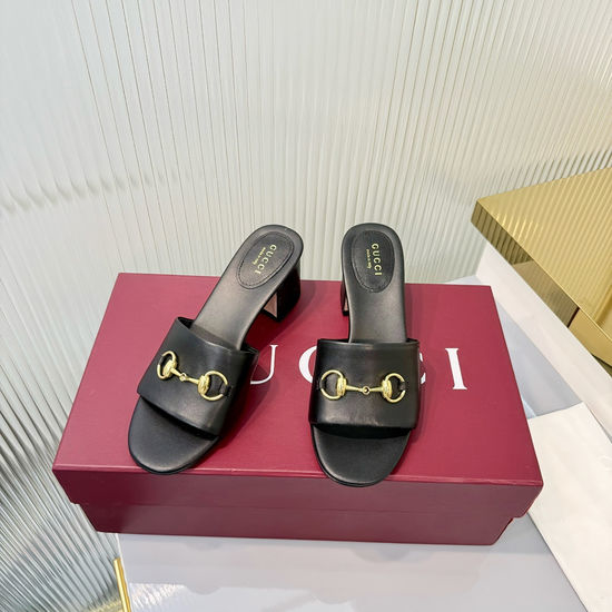 Gucci Classic Sheepskin Lined Low Heel Leather Sole Dress Shoes