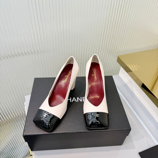 Chanel Classic High Heel Leather Ballet Dress Shoes