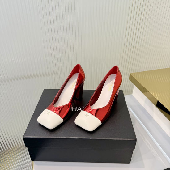 Chanel Classic High Heel Leather Ballet Dress Shoes