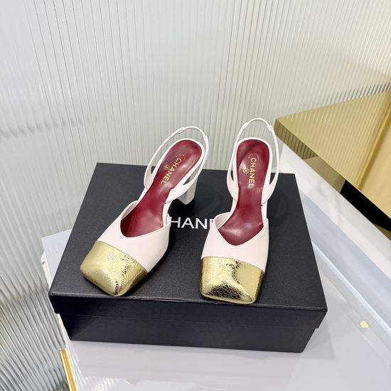 Chanel Classic High Heel Leather Ballet Dress Shoes