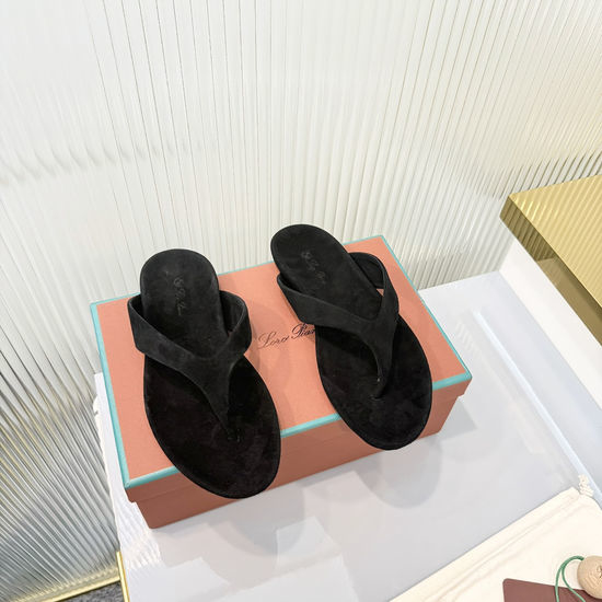 Loro Piana Cross Strap Open Toe Flat Comfort Slides
