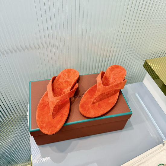 Loro Piana Cross Strap Open Toe Flat Comfort Slides