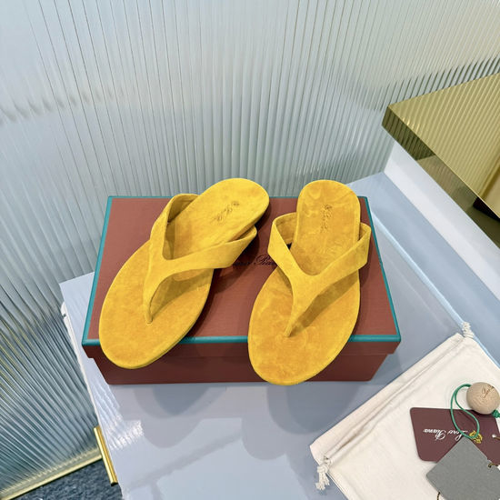 Loro Piana Cross Strap Open Toe Flat Comfort Slides