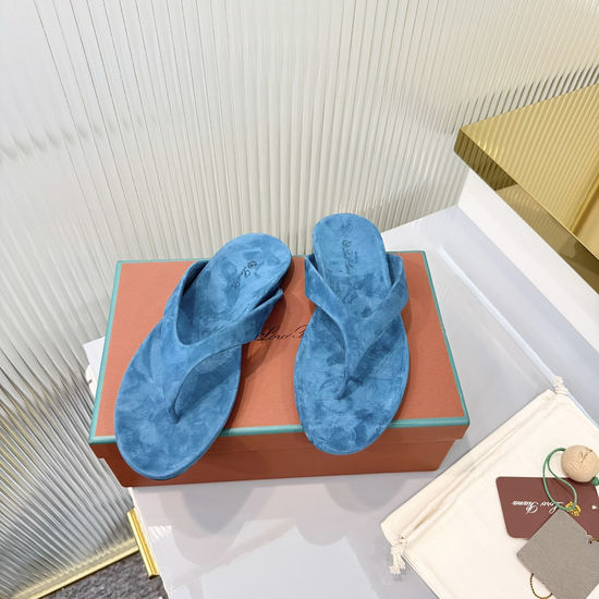 Loro Piana Cross Strap Open Toe Flat Comfort Slides