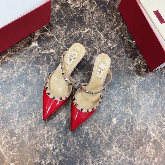Valentino Single Strap Genuine Leather Sole Casual Heels