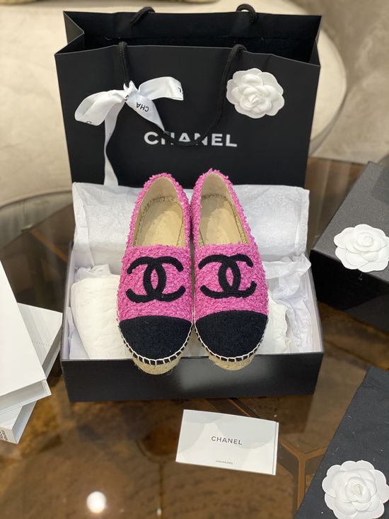 Chanel Premium Tweed Espadrilles Classic Comfortable Durable Footwear