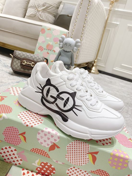 Gucci Premium Leather Casual Shoes Comfortable Versatile Fashion Footwear