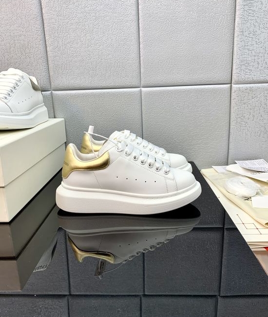 McQueen High Quality Leather Platform Casual Sneakers
