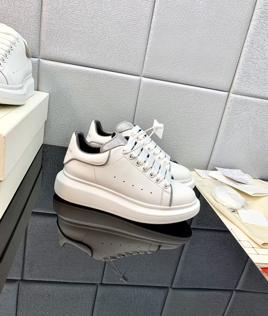 McQueen High Quality Leather Platform Casual Sneakers