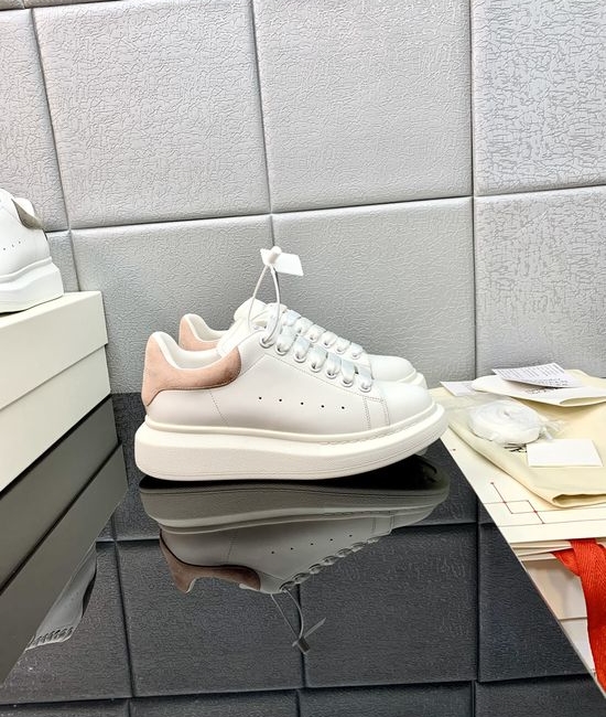 McQueen High Quality Leather Platform Casual Sneakers