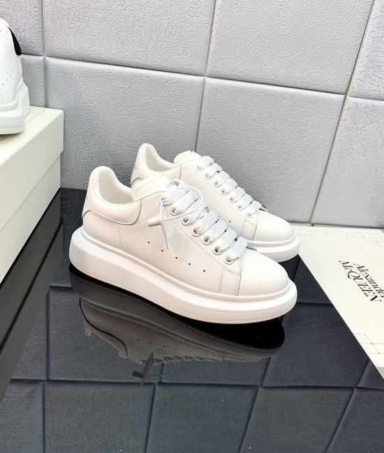 McQueen High Quality Leather Platform Casual Sneakers