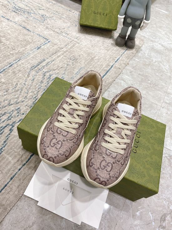 Gucci Premium Leather Casual Shoes Comfortable Versatile Fashion Footwear