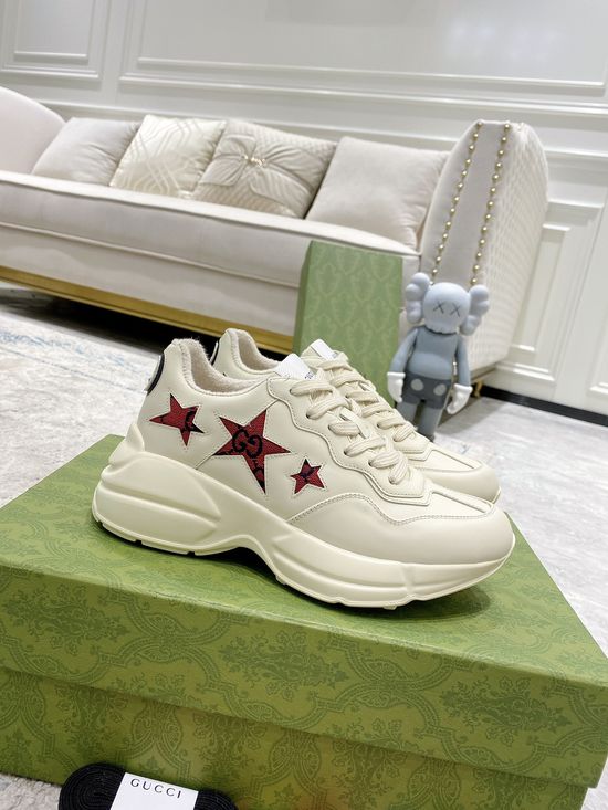 Gucci Premium Leather Casual Shoes Comfortable Versatile Fashion Footwear