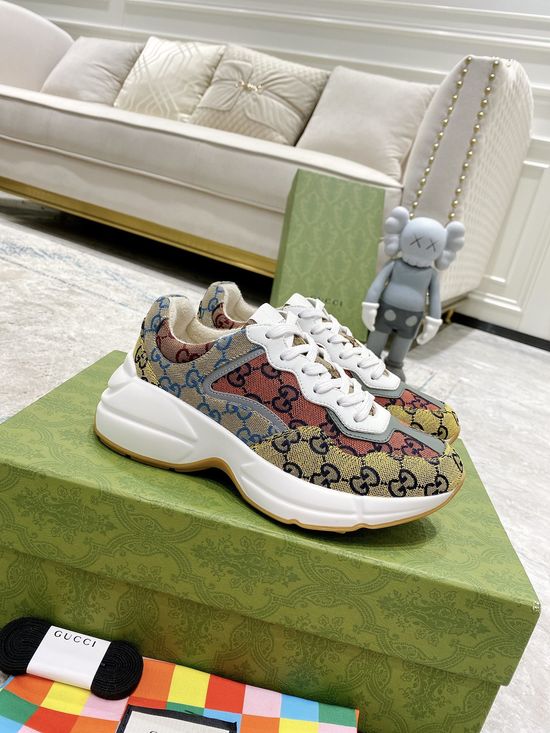 Gucci Premium Leather Casual Shoes Comfortable Versatile Fashion Footwear