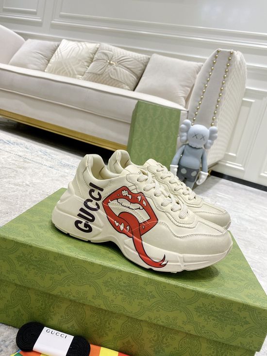 Gucci Premium Leather Casual Shoes Comfortable Versatile Fashion Footwear