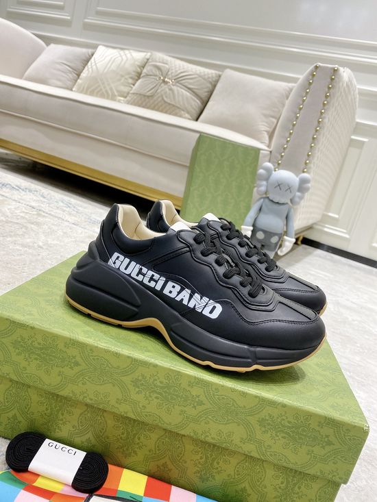 Gucci Premium Leather Casual Shoes Comfortable Versatile Fashion Footwear