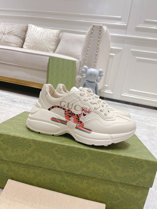 Gucci Premium Leather Casual Shoes Comfortable Versatile Fashion Footwear