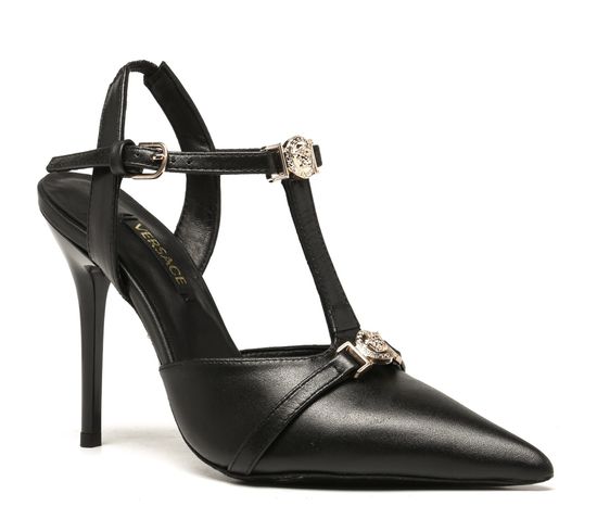 Versace Stiletto Slingback Sandals Cowhide Upper Sheepskin Lining